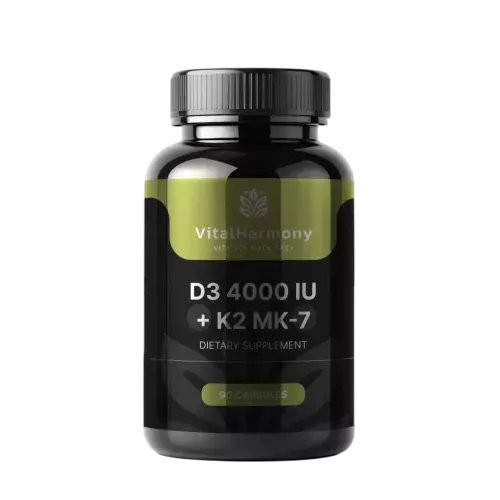 Vitalharmony D3 4000 + K2 Maisto papildas 90 kapsulių