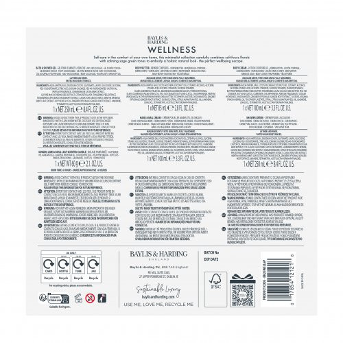 Baylis & Harding Wellness Luxury Candlelit Bathing Gift Set Dovanų rinkinys