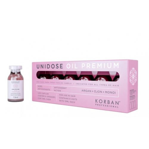 Korban Professional Unidose Oil Premium Greito poveikio plaukų atstatymo procedūra 6x13ml