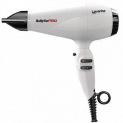 BaByliss PRO Levante Hairdryer Plaukų džiovintuvas su jonų generatoriumi White