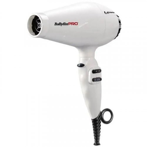 BaByliss PRO Levante Hairdryer Plaukų džiovintuvas su jonų generatoriumi White