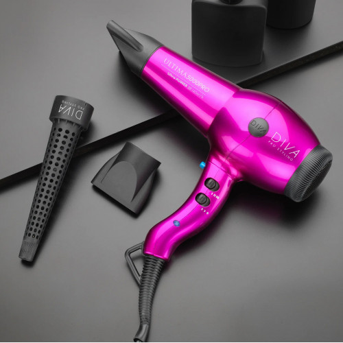 Diva Pro Styling Ultima 5000 Pro Hair Dryer Plaukų džiovintuvas Black