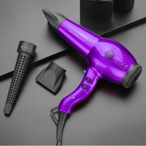 Diva Pro Styling Ultima 5000 Pro Hair Dryer Plaukų džiovintuvas Black