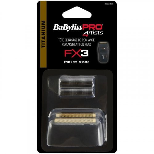 BaByliss PRO FX3 Shaver-Foil 2Cut Heads Tinklelio ir peiliukų rinkinys Black