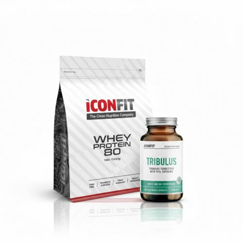KlipShop Iconfit Whey Protein & Tribulus Supplement For Men Gift Set Išrūgų baltymų ir Tribulus maisto papildų rinkinys vyrams
