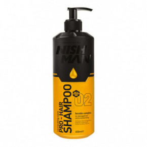 Nishman Pro-Hair Shampoo Plaukų šampūnas su keratinu, be parabenų ir druskų 400ml