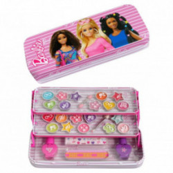Barbie Makeup Tin with 3 Folding Trays Dekoratyvinės kosmetikos vaikiškas rinkinys 1 vnt.