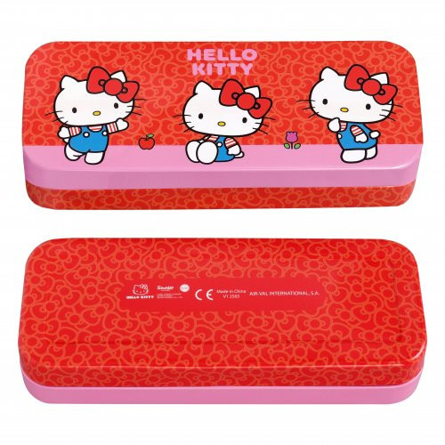 Hello Kitty Makeup Tin with 3 Folding Trays Katytės Kitės dekoratyvinės kosmetikos vaikiškas rinkinys 1 vnt.