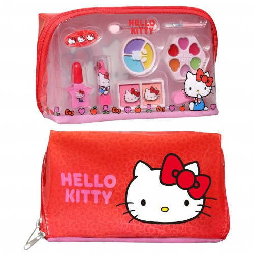 Hello Kitty Makeup Toiletry Bag Katytės Kitės rinkinys su kosmetine 1 vnt.