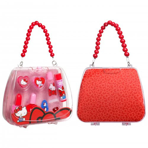 Hello Kitty Compact Makeup Bag Katytės Kitės grožio rinkinys vaikams 1 vnt.
