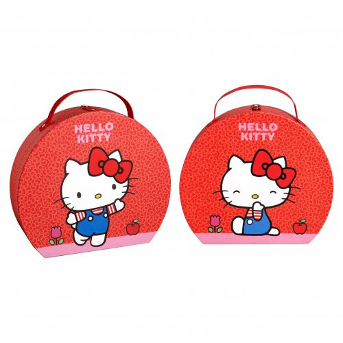 Hello Kitty Round Makeup Case Katytės Kitės grožio rinkinys 1 vnt.