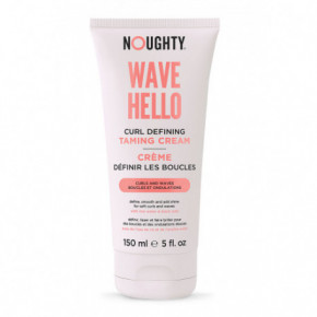 Noughty Wave Hello Curl Taming Cream Krēms cirtainu matu kopšanai Lokas izceļošs krēms cirtainiem un viļņainiem matiem ar rīsu ūdeni un 150ml