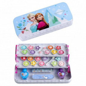 Disney Frozen Makeup Tin with 3 Folding Trays Dekoratyvinės kosmetikos vaikiškas rinkinys 1 vnt.