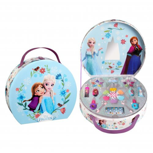 Disney Frozen Round Makeup Case Grožio rinkinys 1 vnt.