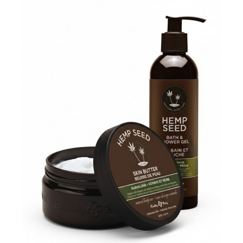 Hemp Seed Bath & Shower Gel and Body Butter Set Kūno priežiūros rinkinys