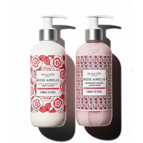 Benamor Rose Amélie Revitalizing Body Lotion & Soap Set Kūno losjono ir muilo rinkinys