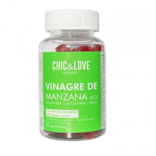 Chic & Love Vinagre De Manzana Apple Cider Vinegar Gummies Maisto papildai virškinimui 60 guminukų