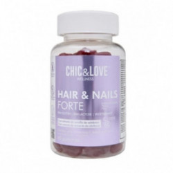 Chic & Love Hair & Nails Forte Maisto papildas nagams ir plaukams 60 guminukų
