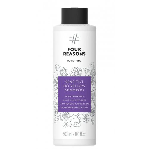 Four Reasons No Nothing Sensitive No Yellow Shampoo Bekvapis šampūnas, neutralizuojantis geltonus ir šiltus atspalvius 300ml
