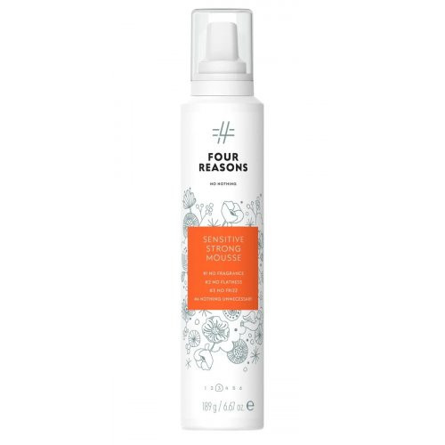 Four Reasons No Nothing Sensitive Strong Mousse Bekvapės stiprios fikscijos putos 200ml