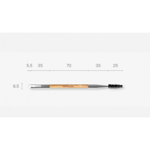 SONBODA 13 Dual Eyebrow Vegan Brush Dvipusis šepetėlis antakiams 1 vnt.