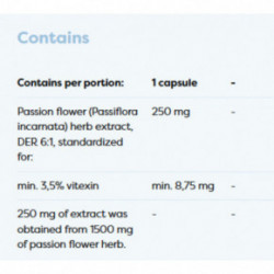 Osavi Passiflora Maisto papildas Pasiflora 250 mg 60 kapsulių