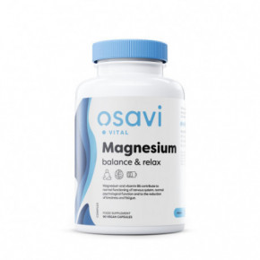 Osavi Magnesium Balance & Relax Magnio, cinko ir B6 vitaminų kompleksas 90 kapsulių