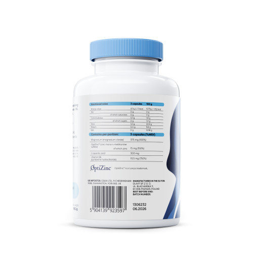 Osavi Magnesium Balance & Relax Magnio, cinko ir B6 vitaminų kompleksas 90 kapsulių