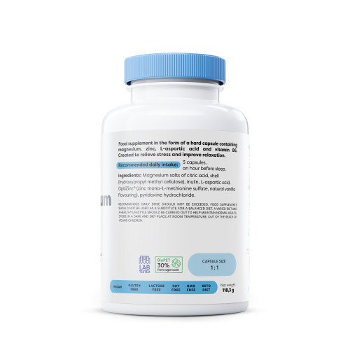 Osavi Magnesium Balance & Relax Magnio, cinko ir B6 vitaminų kompleksas 90 kapsulių