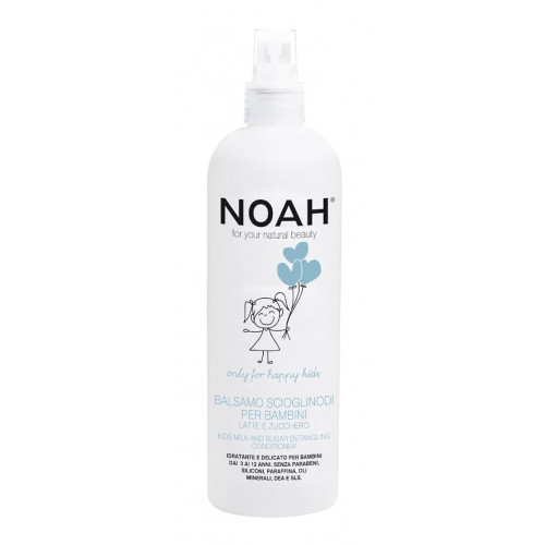 Noah Kids Spray Conditioner Vaikiškas balzamas plaukams su pienu ir cukrumi 250ml