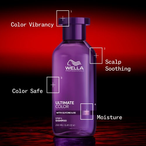 Wella Professionals Ultimate Color Shampoo Step 1 Dažytų plaukų šampūnas be sulfatų 250ml