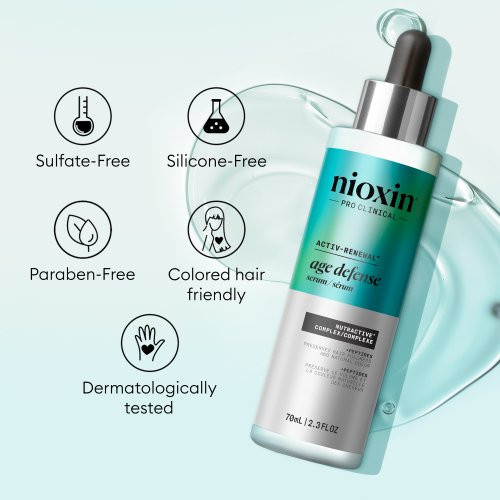 Nioxin Pro Clinical Age Defense Serum Lengvos tekstūros galvos odos serumas 70ml