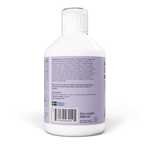 Aurio Marine Collagen Skystas Jūrinis Kolagenas 10 000 mg, Be Cukraus 500ml