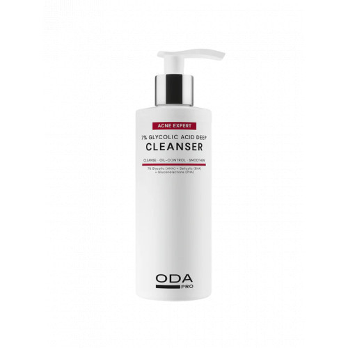 ODA Pro 7% Glycolic Acid Deep Cleanser Giliai valantis prausiklis su 7% glikolio rūgštimi 200ml