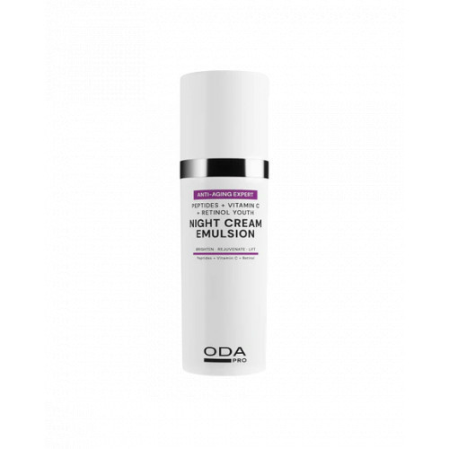 ODA Pro Night Cream Emulsion Jauninantis peptidų naktinis kremas su vitaminu C ir retinoliu 50ml