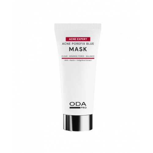 ODA Pro Acne Porefix Blue Mask Giliai poras valanti molio kaukė su AHA rūgštimi 50ml
