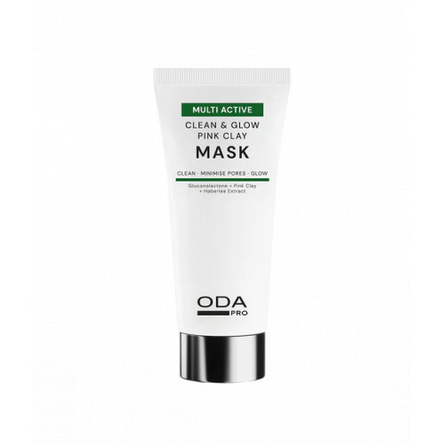 ODA Pro Clean & Glow Pink Clay Mask Valanti ir skaistinanti rožinio molio kaukė 50ml