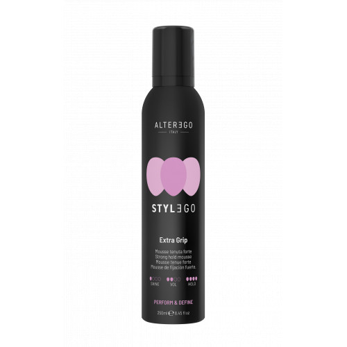Alter Ego Italy Extra Grip Strong Hold Mousse Stiprios fiksacijos plaukų putos 250ml