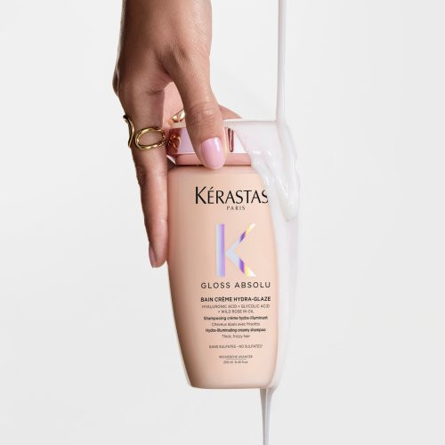 Kérastase Gloss Absolu Bain Creme Hydra-Glaze Shampoo Drėkinamasis ir žvilgesio suteikiantis kreminis šampūnas 250ml