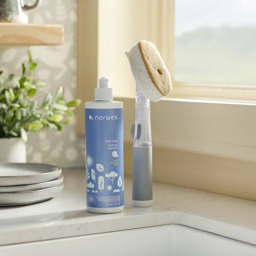 Norwex Soap-Dispensing Kitchen Sponge Brush Indų plovimo kempinė su dozatoriumi 1 vnt.