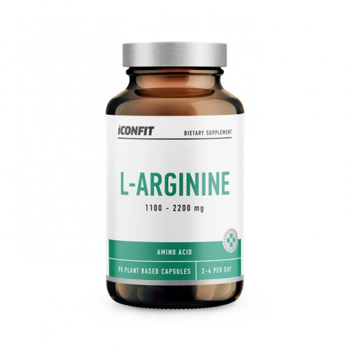 Iconfit L-Arginine 1100 - 2200mg Amino Acid Maisto papildas 90 kapsulių