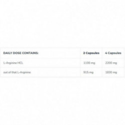 Iconfit L-Arginine 1100 - 2200mg Amino Acid Maisto papildas 90 kapsulių