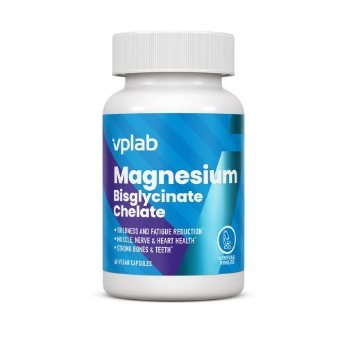 VPLab Nutrition Magnesium bisglycinate Maisto papildas magnio bisglicinatas 60 kapsulių