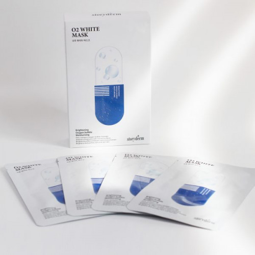 Storyderm O2 White Mask Lakštinė veido kaukė su deguonimi 1 vnt.