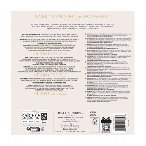 Baylis & Harding Sweet Mandarin & Grapefruit Luxury Wash Bag Gift Set Dovanų rinkinys