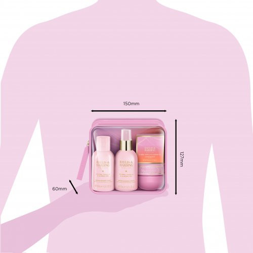 Baylis & Harding Jojoba, Vanilla & Almond Oil Luxury Travel Wash Bag Gift Set Dovanų rinkinys
