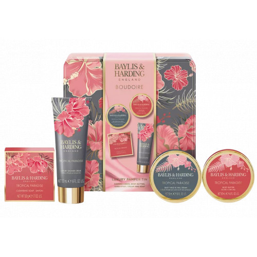 Baylis & Harding Boudoire Luxury Pamper Tin Gift Set Kūno priežiūros priemonių rinkinys