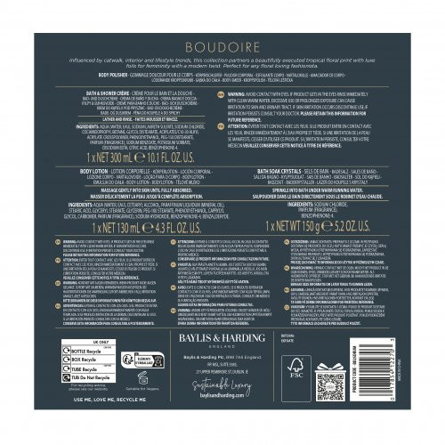 Baylis & Harding Boudoire Luxury Drum Gift Set Dovanų rinkinys