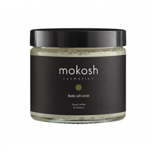 Mokosh Body Salt Scrub Green Coffee & Tobacco Kūno šveitiklis 300g