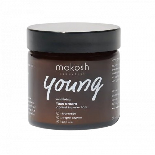 Mokosh Young Mattifying Anti-Imperfection Face Cream Veido kremas 60ml